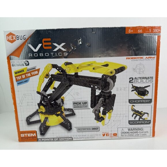 HEXBUG VEX Robotics Robotic Arm and‎ Hexcalator Robotic Arm Construction Kit NIB - Picture 1 of 8